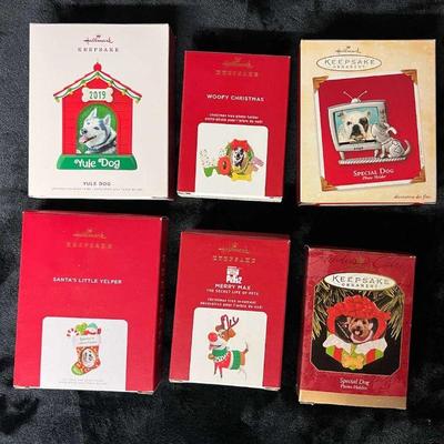 PCT186- Hallmark Collectible Keepsake Dog Series Christmas Ornaments 