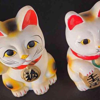 PCT157 - Pair Of Cool Lucky Cats Neko