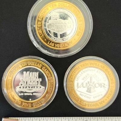 PCT200 - Limited Edition Collectible Silver Strike Tokens (3) .999 Fine Silver Each $10 FV