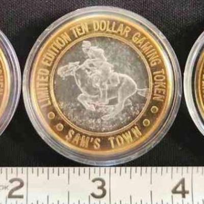 PCT209 - Limited Edition Silver Strike Tokens (3) .999 Fine Silver Each $10 FV