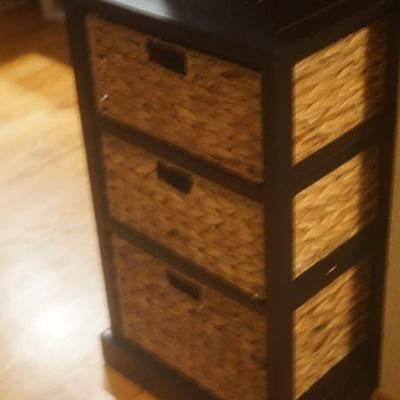 Three Basket Drawer wood Base 