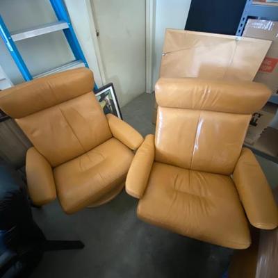 Stressless Ekornes Midcentury Recliner Chairs