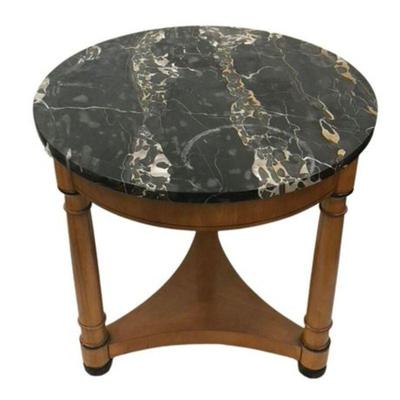 Lot 150   2 Bid(s)
Vintage French Empire Style Round Marble Top End Table