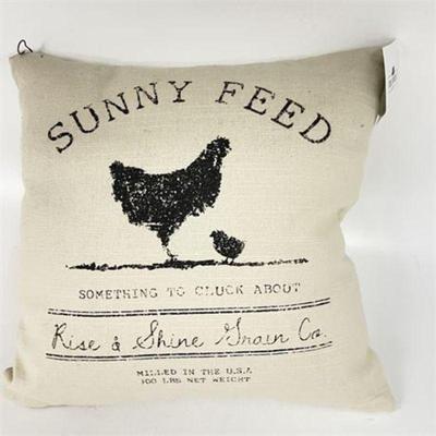 Lot 013   1 Bid(s)
Col House Designs Sunny Feed Decorative Accent Pillow
