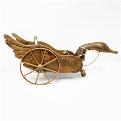 Lot 018   12 Bid(s)
Carved Swan Decorative Wagon