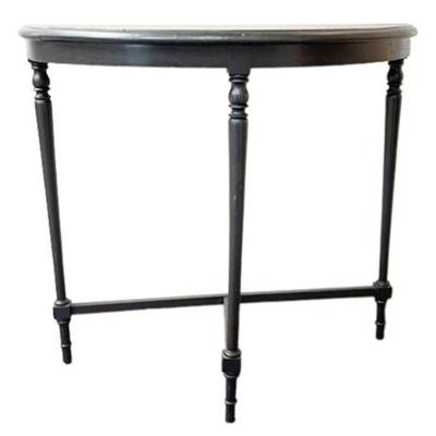 Lot 012   1 Bid(s)
Vintage Demi Lune Side Table, Black Lacquer Finish