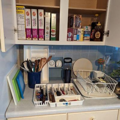 Pantry items, kitchen utensils
