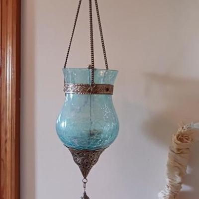 Vintage hanging lantern/candle holder