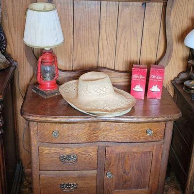 Several oak  wash stands