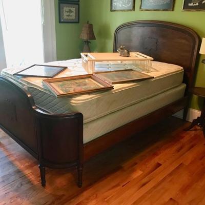 antique serpentine double bed $280