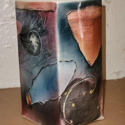 Glazed Clay Pottery Vase