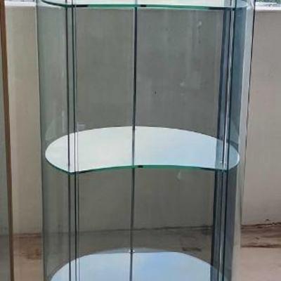 MFL085 - Curved Glass Curio Cabinet 