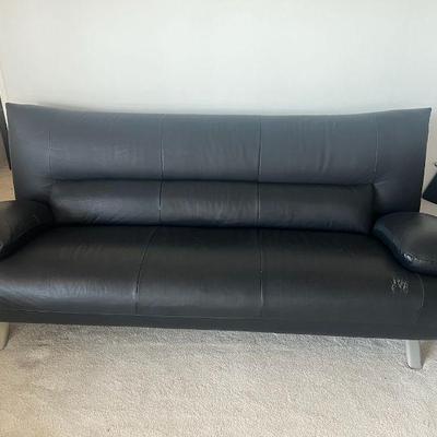 MFL055- Black (3) Seater Leatherlike Couch