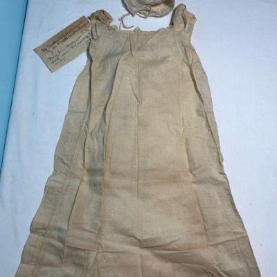 1820"s Silk Baby Gown and Cap