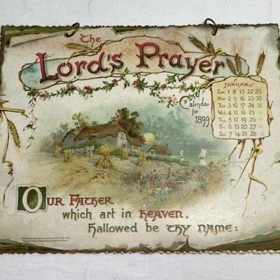 1899 Lord's Prayer Calendar Complete