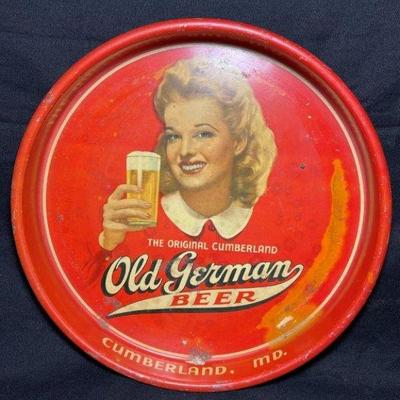 Old German Beer Tray, Cumberland, MD