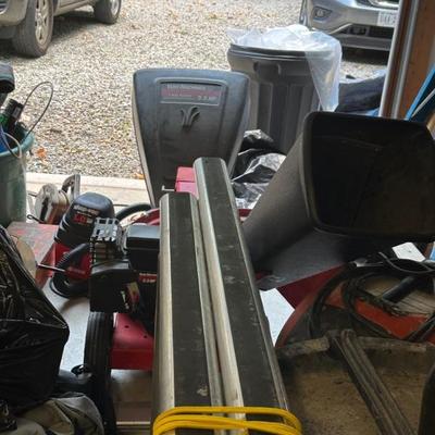 Garage full of wood working and construction tools