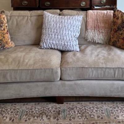 Suede sofa