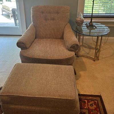 Armchair and ottoman