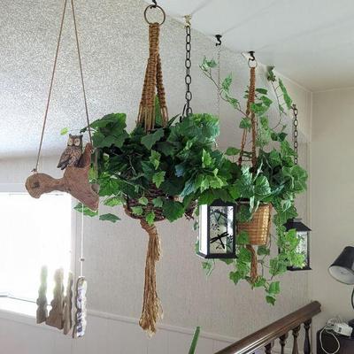 Hanging faux plants