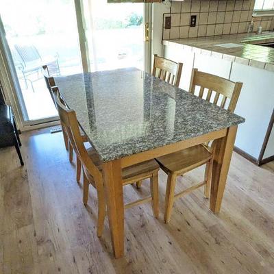 Granite top kitchen table and chairs