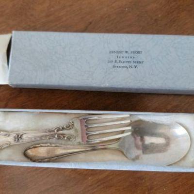 matching child's fork and spoon