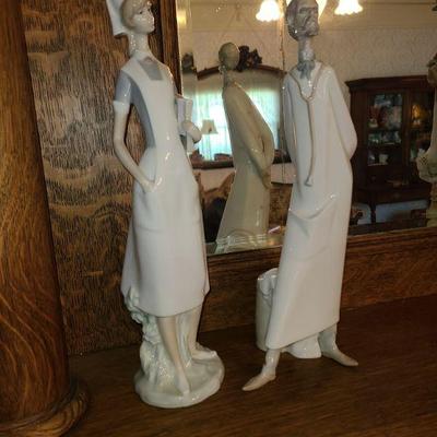 Lladro nurse and doctor figures