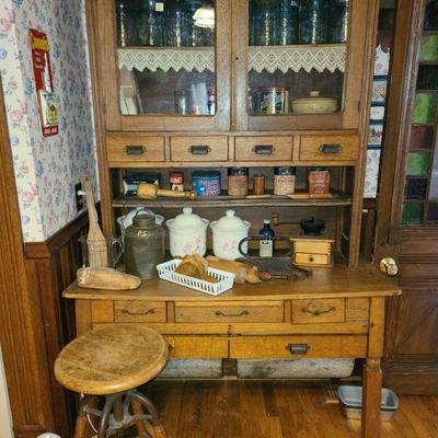 Possum belly kitchen cabinet