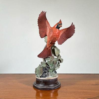 BOEHM LIMITED EDITION CARDINAL FIGURINE | Showing brilliant red cardinal taking flight, from the Boehm Limited Edition Cardinals numbered...