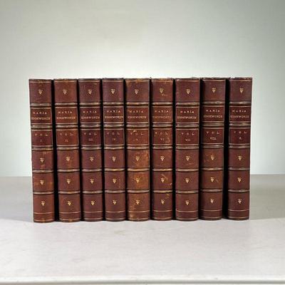 MARIA EDGEWORTH VOL. 1-10 LEATHER BOUND HARDCOVER | Tales and Novels by Maria Edgeworth, volumes 1, 2, 3, 4, 5, 6, 7, 8, and 10. - l. 5 x...