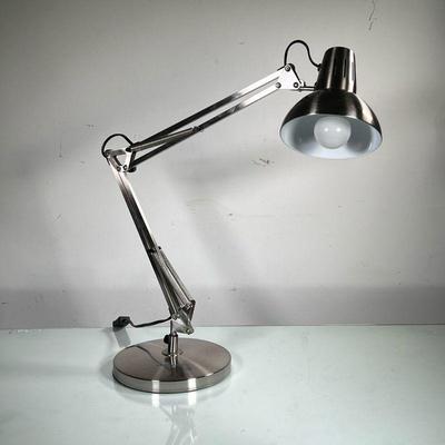 LEPOWER ACTUATED DESK LAMP | Metal desk lamp with spring supported adjustable arm. - l. 22 x h. 31 x dia. 9 in 
