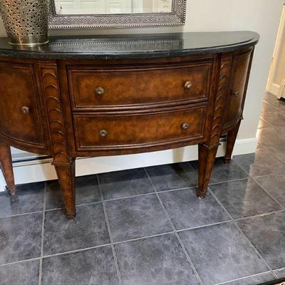 curved dresser is 5' wide and 19