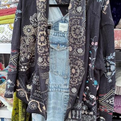 JOHNNY WAS/DENIM OVERALLS