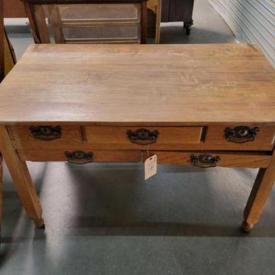 #534 â€¢ Wooden Desk with Drawers

