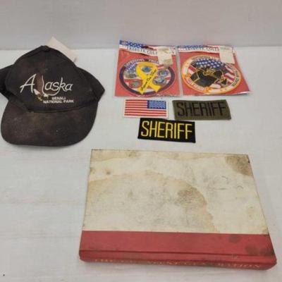 #2316 â€¢ Hat, Patches & Book
