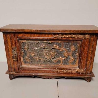 #671 â€¢ Copper Accent Cabinet

