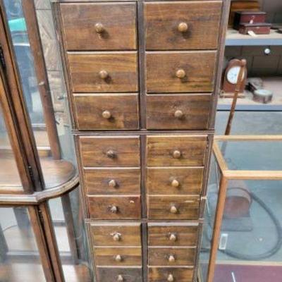 #520 â€¢ Wooden Cabinet with 12 Drawers
