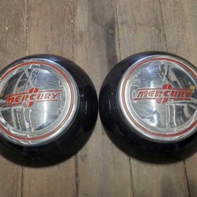 #7232 â€¢ (2) Mercury Vintage Hubcaps
