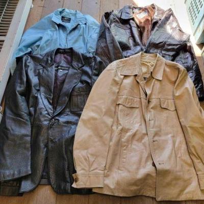 #7734 â€¢ (3) Leather Coats & (1) Jackets
