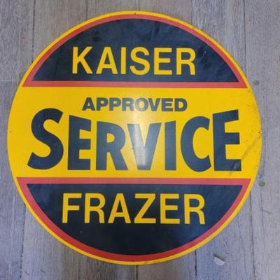 #7100 â€¢ Porcelain Kaiser Frazer Approved Service Sign by Steve Jelf
