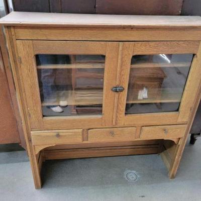 #528 â€¢ Wooden Glass Window Cabinet
