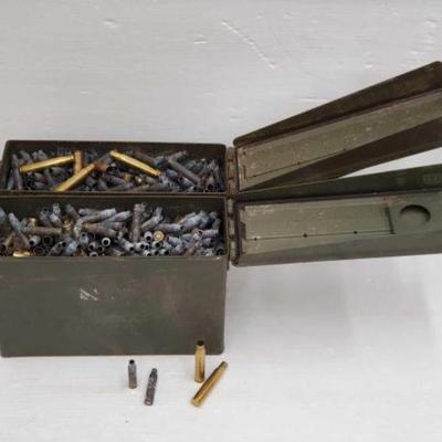 #1904 â€¢ (2) Ammo Cans Full Of Reloading Brass
