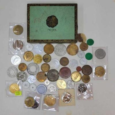 #2408 â€¢ 44 tokens and Tin box
