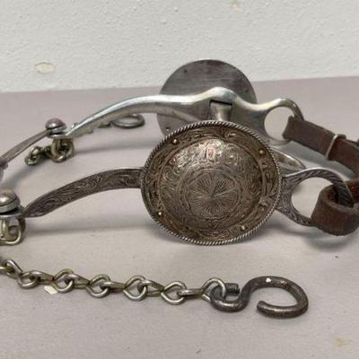 #687 â€¢ Concho High Pointed Port with Rollers Horse Bit
