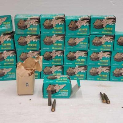 #1351 â€¢ NEW!!! (24) Cases Of 20 Round Brown Bear .223 Rem Ammo
