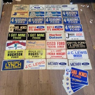 #7150 â€¢ (38) Paper and Plastic Vanity Plates
