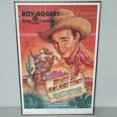 #594 â€¢ Roy Rodgers King Of The Cowboys Framed Signed Movie Poster
