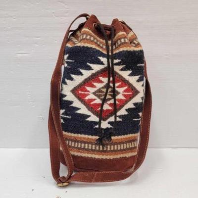 #2212 â€¢ Southwest Pattern Wool Bucket Bag
