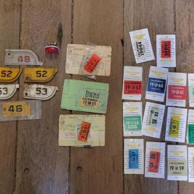 #7124 â€¢ Vintage Registration Tags
