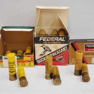 #1716 â€¢ (35) Rounds Of Federal & Remington 20 Gauge Shotgun Shells Ammo
